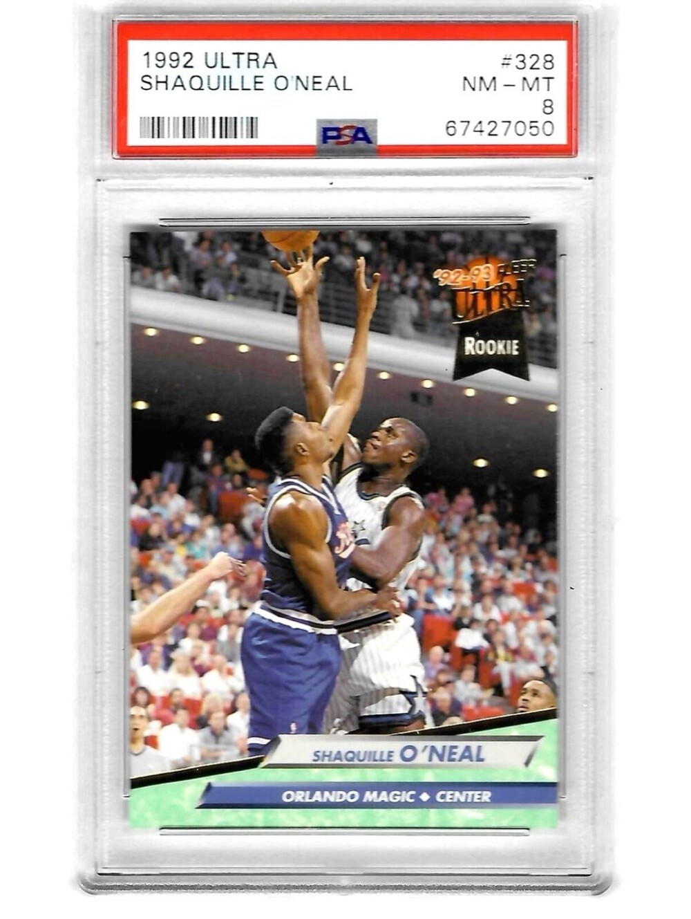 Shaq Rookie Card PSA Graded 8 NM-MT Fleer Ultra Shaquille O’Neal